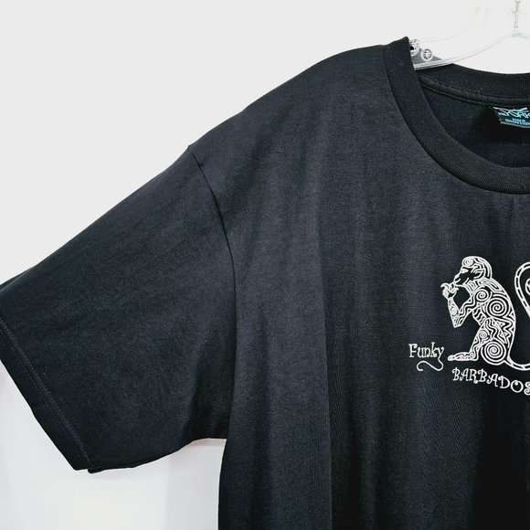 York Funky Monkey CocoNuts Barbados TShirt XXL Black White Graphic Cotton Unisex - Picture 3 of 7